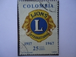 Sellos de America - Colombia -  LIONS - International 1917-1967