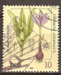 Sellos de Europa - Alemania -   Las plantas venenosas(Autumn crocus, Colchicum autumnale L.)DDR.