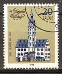 Stamps Germany -  Ayuntamientos históricos - Gera Hall, construido 1573-1576-DDR.