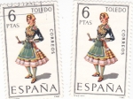 Stamps Spain -  TOLEDO -Trajes típicos españoles (U)