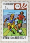 Stamps Maldives -  3 Fifa World Cup-74