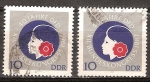 Stamps Germany -  40 º Congreso y 12 º Aniv (Berlín) de la Federación de Mujeres Democráticas alemanes-DDR.