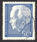 Sellos del Mundo : Europa : Alemania : 1967 Presidente Lübke - Ybert:408