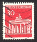 Stamps Germany -  1966-67 Puerta de Brandebourg - Ybert:370