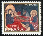 Stamps Spain -  2061- Navidad 1971. Fragmento del altar de Aviá. 