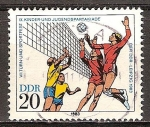 Stamps Germany -  VII Festival de Gimnasia y Deportes,IX.Infancia y juventud de la DDR en Leipzig 1983.