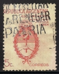 Sellos de America - Argentina -  ESCUDO DE ARGENTINA INSCRITO “HONESTIDAD, JUSTICIA Y DEBER”