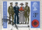 Stamps United Kingdom -  643 - 50 anivº de la Legión Británica