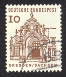 Stamps Germany -  1964-1965 Edificios Hitóricos. Pabellón de Zwinger - Ybert:322