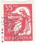 Stamps Romania -  Obrera textil