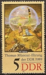 Stamps Germany -  Thomas Müntzer en honor a la República Democrática Alemana 1989. 