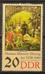 Stamps Germany -  Thomas Müntzer en honor a la República Democrática Alemana 1989. 