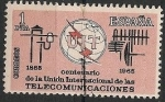 Stamps Spain -  Centenario de la Unión Internacional de las Telecomunicaciones. Ed 1670