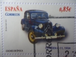 Stamps Spain -  Coches de época- CITRÖEN-11, año 1934 (1de4)