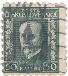 Sellos de Europa - Checoslovaquia -  Tomas Masaryk