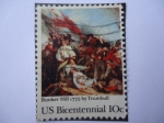 Stamps United States -  Bunker Hill 1775 by Trumbull - 200th anniversary (1775-1975) 