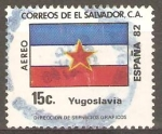 Sellos de America - El Salvador -  BANDERA  DE  YUGOSLAVIA