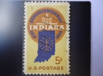 Stamps United States -  Sesquicentennial Indiana.1816-1966