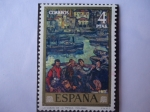 Stamps Spain -  Ed:2080- Día del Sello - La vuelta de la Pesca -Pintores:Solana.