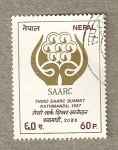 Sellos de Asia - Nepal -  Tercera cumbre SAARC