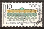 Stamps Germany -  Palacios y Jardines Públicos de Potsdam-Sanssouci-DDR.