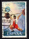 Sellos de Europa - Espa�a -  1972 XX Juegos Olímpicos de Munich. Harterofilia - Edifil:2099