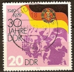 Stamps Germany -  30a Aniv de la República Democrática Alemana (DDR).