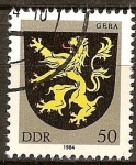 Sellos de Europa - Alemania -  Escudo de armas de Gera-DDR.