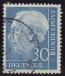 Sellos del Mundo : Europa : Alemania : 1953-54 70º Aniversario del Presidente Theodore Heeus - Ybert:70