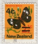 Stamps New Zealand -  13  Magpie moth