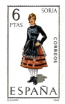 Stamps Spain -  trajes regionales - Soria