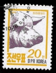 Sellos de Asia - Corea del norte -  Cerdo