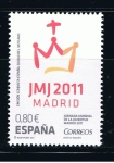 Stamps Spain -  Edifil  4656 JMJ Madrid 2011. Emisión conjunta España-Ciudad del Vaticano.  