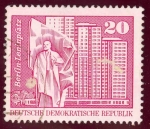 Sellos del Mundo : Europa : Alemania : 1973-74 Contruciones socialistas de la R.D.A. Plaza de Lenin. Berlin - Ybert:1503