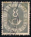 Stamps Germany -  VALOR NUMERAL Y BOCINA.