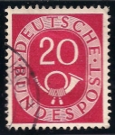 Stamps Germany -  VALOR NUMERAL Y BOCINA.