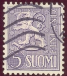 Sellos de Europa - Finlandia -  1954-58 Escudo Nacional - Ybert:411