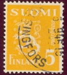 Sellos del Mundo : Europa : Finlandia : 1945-48 Escudo Nacional - Ybert:294