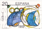 Sellos de Europa - Espa�a -  Olimpiada Barcelona-92  Diseño Infantil  (X)