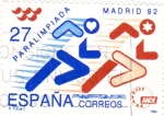 Stamps Spain -  Paralimpiada- Madrid-92   (X)