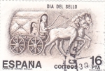 Stamps Spain -  Día del Sello- Carro de Correo Romano   (X)