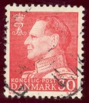 Stamps : Europe : Denmark :  1961-62 Federico IX - Ybert:399
