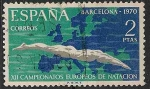 Stamps Spain -  XII Campeonatos  de Europa de Natación, Saltos y Waterpolo. Ed 1989