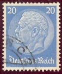 Stamps Germany -  1933-36 85º Aniversario de Maréchal Hindenburg - Ybert:492