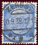 Stamps Germany -  1933-36 85º Aniversario de Maréchal Hindenburg - Ybert:492