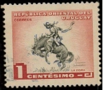 Sellos de America - Uruguay -  la doma