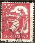 Stamps Romania -  Trabajadora en el textil.