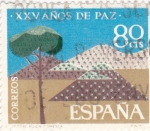 Sellos de Europa - Espaa -  Repoblación Forestal -XXV Años de Paz Española  (Z)