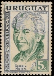 Sellos de America - Uruguay -  gabriela mistral