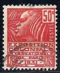 Stamps France -  Emisión Exposición Colonial. Fachi Woman